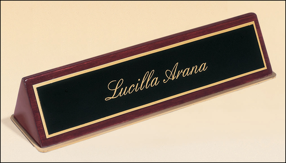 Rosewood Triangle Nameplate