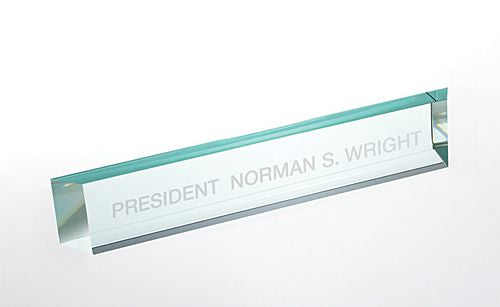 Jade Glass Nameplate